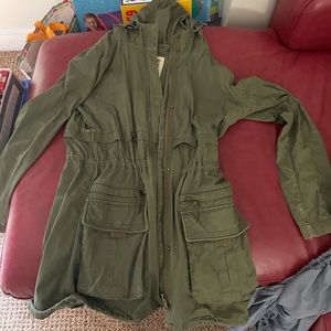 Olive Green Military Parka